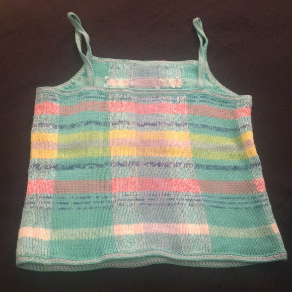 Ralph Lauren knit multi-colored tank top, Small - Picture 2 of 3